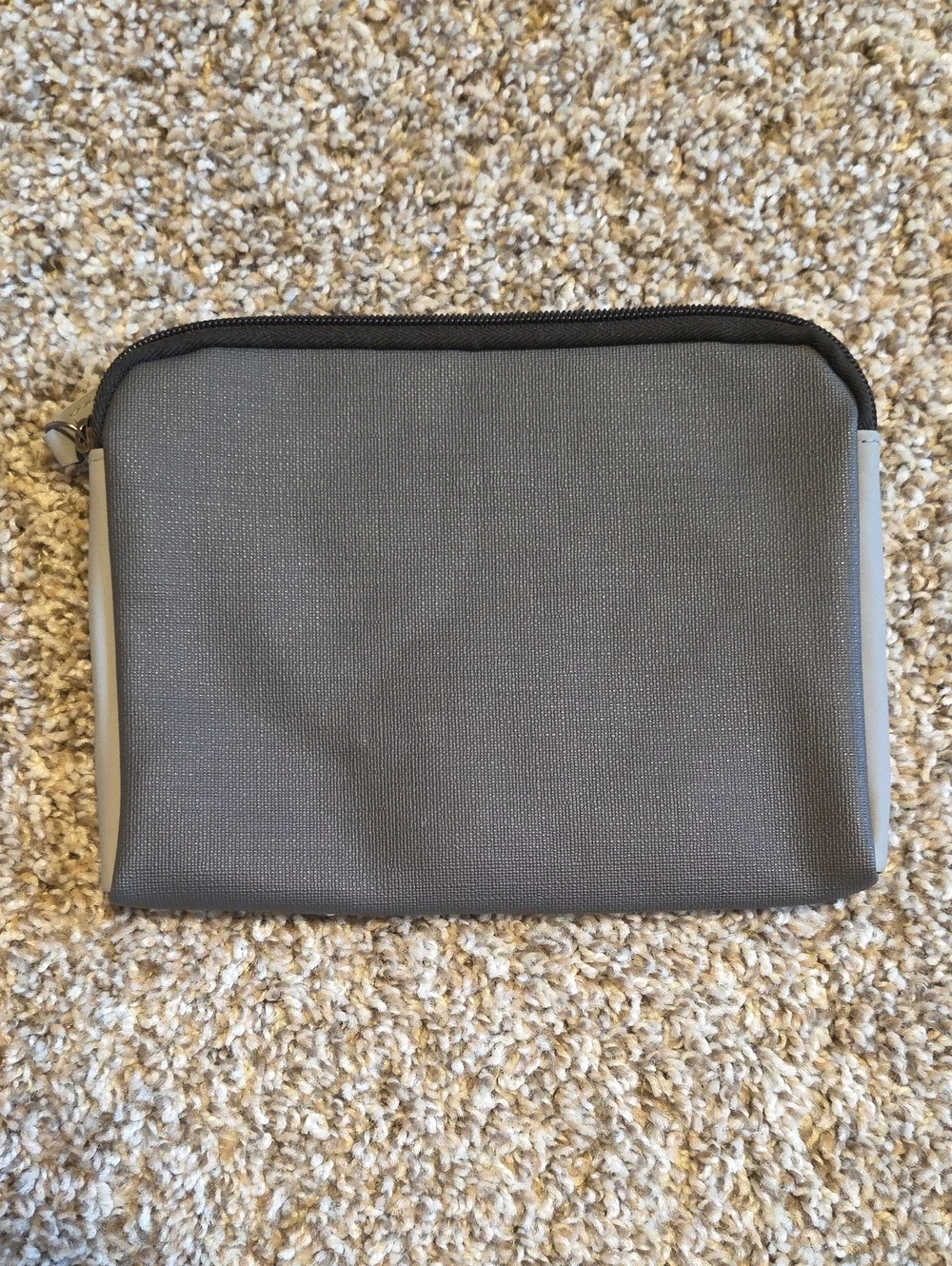 TUMI Grey Two-Tone Travel Pouch